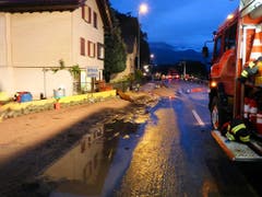 Die Feuerwehr im Einsatz bei Schänis. (Bild: Kapo SG)