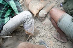 Powerful earthquake hits Nepal (Bild: Keystone)