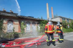 Brand auf dem Raduner-Areal in Horn (Bild: Urs Bucher)