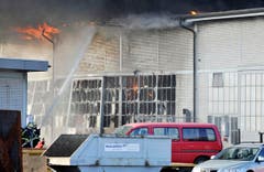 Grossbrand bei der Firma Tuchschmid in Frauenfeld. (Bild: Reto Martin)