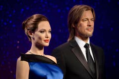 Brad Pitt and Angelina Jolie wax figures (Bild: Keystone)