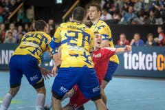 Handball: LŠnderspiel Schweiz - Bosnien (Bild: Michel Canonica)