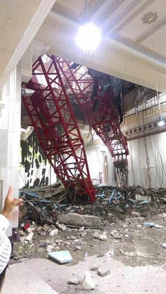 Crane collapses on Grand Mosque in Mecca, Saudi Arabia (Bild: Keystone)