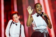 Licia Chery aus Genf präsentiert ihren Song "Fly". (Bild: Keystone)