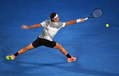 Der spätere Sieger Roger Federer in action. (Bild: Keystone)
