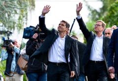 Stärkte Westerwelle in allen Belangen den Rücken: Sein Mann Michael Mronz (links). (Bild: Keystone)