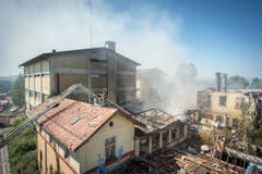 Brand auf dem Raduner-Areal in Horn (Bild: Urs Bucher)