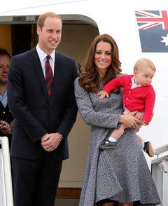 Die junge königliche Familie verabschiedet sich vor dem Heimflug nach London von Australien. (Bild: Keystone)