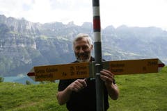 Willi Marthy ist Regionenchef der St.Galler Wanderwege. Wir haben ihn bei einer Tour begleitet. (Bild: Jolanda Riedener)