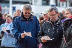 An der Einweihung wurde auch die Nationalhymne gesungen. (Bild: Reto Martin)