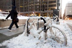 Dieses Velo dürfte noch für einige Zeit fahruntüchtig sein. (Bild: Keystone)