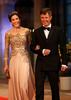 Elegant: Dänemarks Kronprinz Frederik mit Ehefrau Mary. (Bild: Keystone)