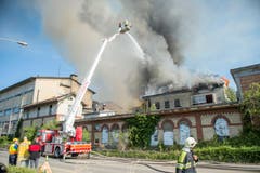 Brand auf dem Raduner-Areal in Horn (Bild: Urs Bucher)