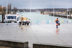 Am Bodesee windete es bereits am Mittwochmorgen stark. (Bild: Andrea Stalder)