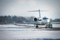 Altenrhein - Flughafen Flugplatz Altenrhein Hohes Verkehrsaufkommen wegen WEF in Davos Zusätzlich ca. 330 Flugzeuge Privatjets (Bild: Ralph Ribi)