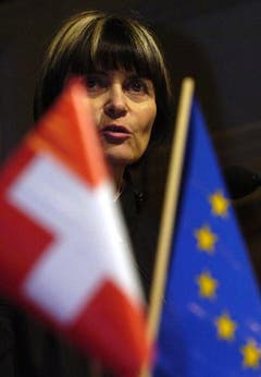 War Calmy-Rey stets ein Herzensanliegen: das Verhältnis zwischen der Schweiz und der EU. (Bild: Keystone)