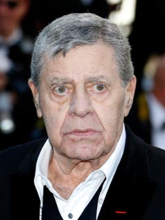 Er kann auch ernst dreinschauen: Jerry Lewis im Jahr 2013 in Cannes. (Bild: Keystone)