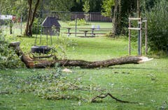 Eschenz TG - Unwetterschäden in Eschenz. Badi Eschenz. (Bild: Andrea Stalder)