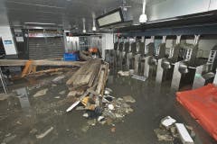 Die South Ferry U-Bahn-Station nach dem Sturm. (Bild: Keystone)