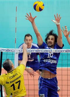 Die Amriswiler Radovan Gavrilovic und Cao Herrera. (Bild: Keystone)