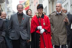 Stapis unter sich: Berns Alexander Tschäppät (l.), St.Gallens Thomas Scheitlin. (Bild: Urs Jaudas)