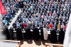 Die Standeskommission an der Landsgemeinde. (Bild: Keystone)