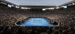 Blick in die Rod Laver Arena während des Spiels. (Bild: Keystone)