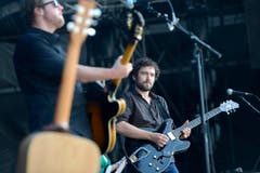 Lokalmatadoren: die Wiler Band Frantic mit Mike Sarbach (l.) und Michael Gysel. (Bild: Benjamin Manser)
