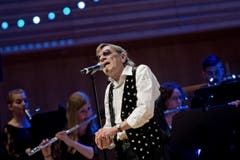 Polo Hofer an der Gala-Night der Feldmusik Luzern im Konzertsaal des KKL in Luzern. (Bild: Pius Amrein, Luzerner Zeitung / Luzern, 25. April 2014)