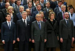 Brussels terror attacks aftermath minutes silence (Bild: Keystone)