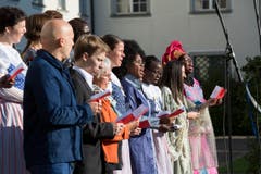 Interreligi?se Feier zum eidgen?ssischen Bettag, Klosterplatz, St. Gallen (Bild: Peter Käser)