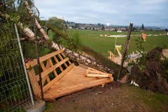 Der Sturm wütete mit grosser Macht. (Bild: Keystone)
