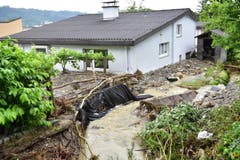 Im Thurgau hat das Unwetter die grössten Schäden in und um die Gemeinde Kradolf-Schönenberg angerichtet. (Bild: Mario Testa)