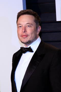 Der milliardenschwere Tesla-CEO, Elon Musk, an der anschliessenden Vanity Fair Oscar Party. (Bild: Nina Prommer/Keystone)