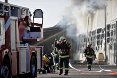Grossbrand bei der Firma Tuchschmid in Frauenfeld. (Bild: Reto Martin)