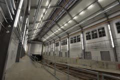 Blick in die ausgebaute Schiffswerft in Romanshorn. (Bild: Reto Martin)
