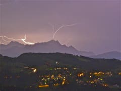 Gewitter vom 5.8. über dem Alpstein (Bild: Barbara Köppel)