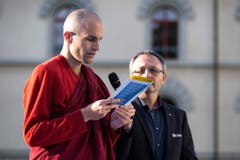 Interreligišse Feier zum eidgenšssischen Bettag, Klosterplatz, St. Gallen (Bild: Peter Käser)