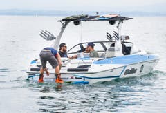 Wakeboard-Spektakel "Roughriderscup" in Romanshorn. (Bild: Andrea Stalder)