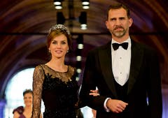 Kronprinz Felipe von Spanien mit Ehefrau Letizia. (Bild: Keystone)