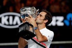 2018 Australien Open gegen Marin Cilic 6:2, 6:7, 6:3, 3:6 und 6:1 (Bild: Nicolas Luttiau / Freshfocus)