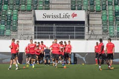 PK und Training Schweiz. Nationalmannschaft (Bild: Michel Canonica)