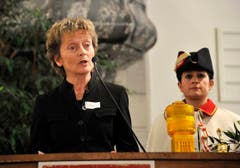 Bundesrätin Eveline Widmer-Schlumpf hält die Laudatio. (Bild: Keystone)