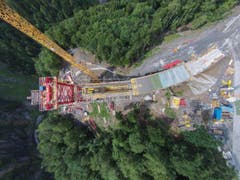 Täfers - Taminabrücke im Bau (Bild: Ralph Ribi)