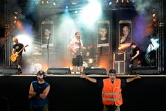 Schnappschuss vom Painhead-Konzert am OpenAir St.Gallen. (Bild: Coralie Wenger)