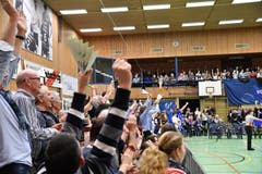Grosser Jubel nach dem dritten Satzgewinn. (Bild: Manuel Nagel)