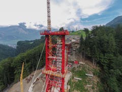 Täfers - Taminabrücke im Bau (Bild: Ralph Ribi)