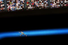 Roger Federer im Spiel in Melbourne. (Bild: Keystone)