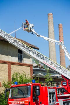 Brand auf dem Raduner-Areal in Horn (Bild: Urs Bucher)
