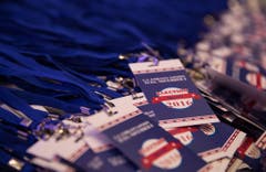 Election night 2016 in US embassy in London (Bild: Keystone)